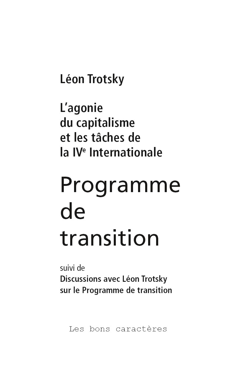 Programme de transition