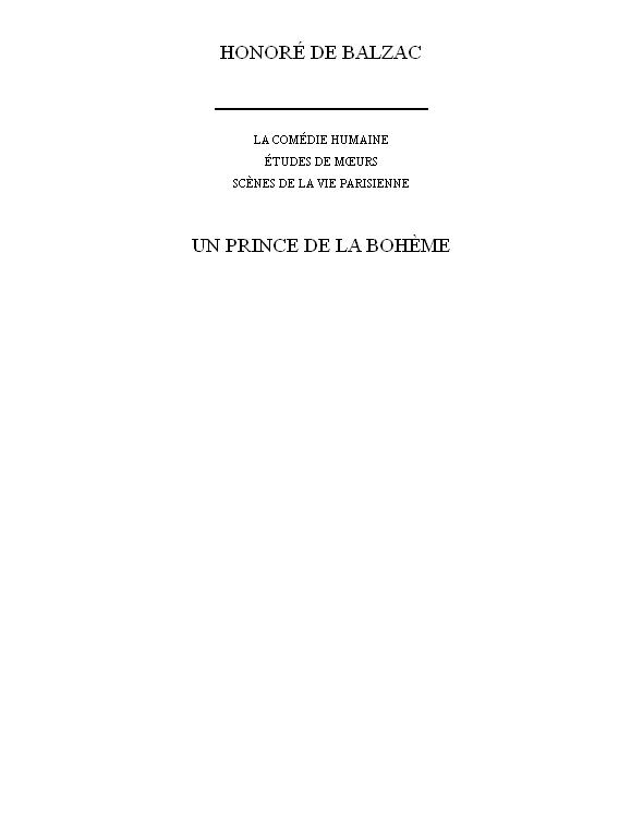 Un prince de la bohème
