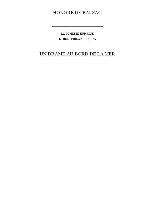 Un drame au bord de la mer