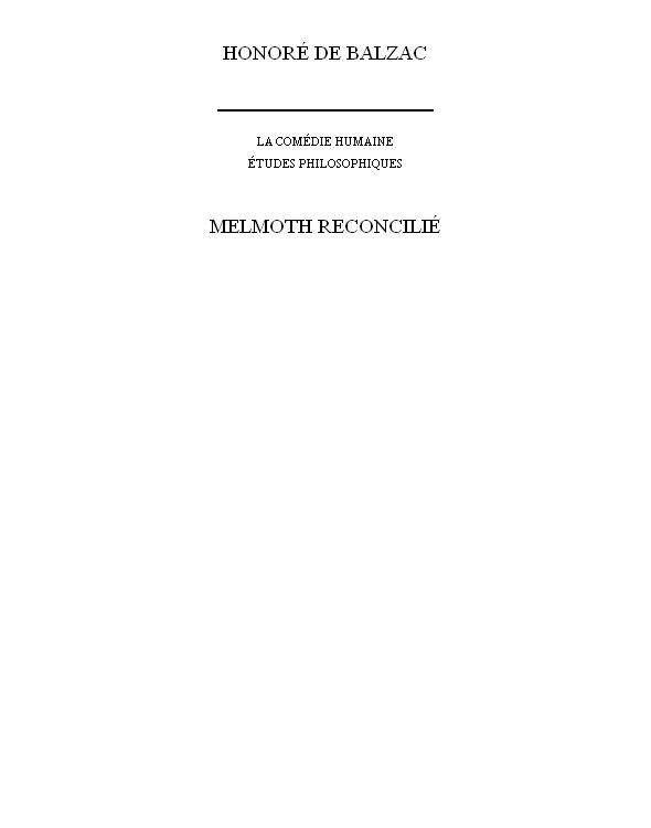 Melmoth reconcilié