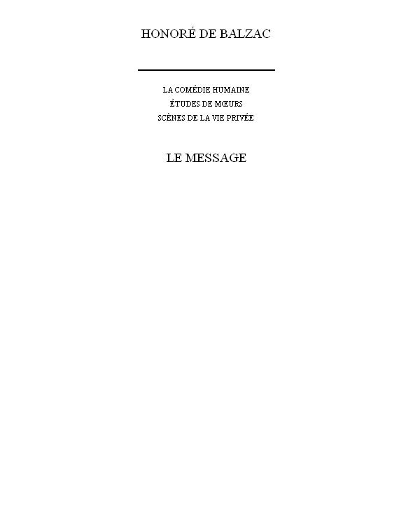 Le message