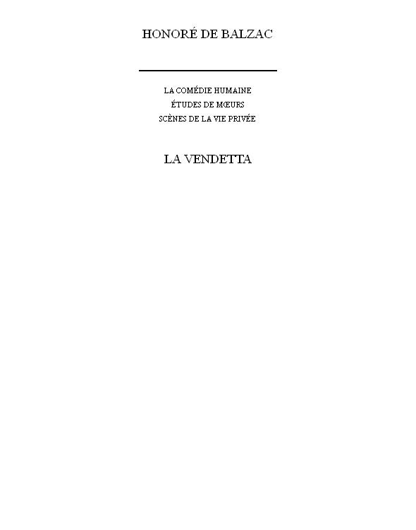 La vendetta