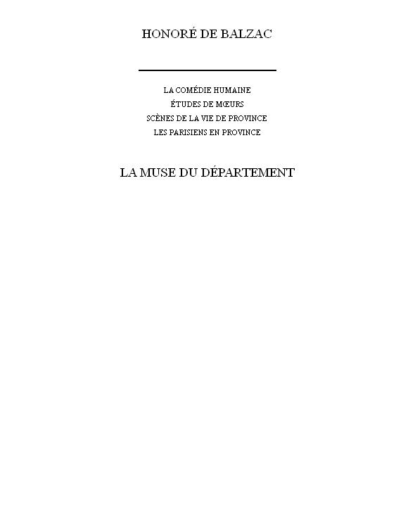 La muse du département