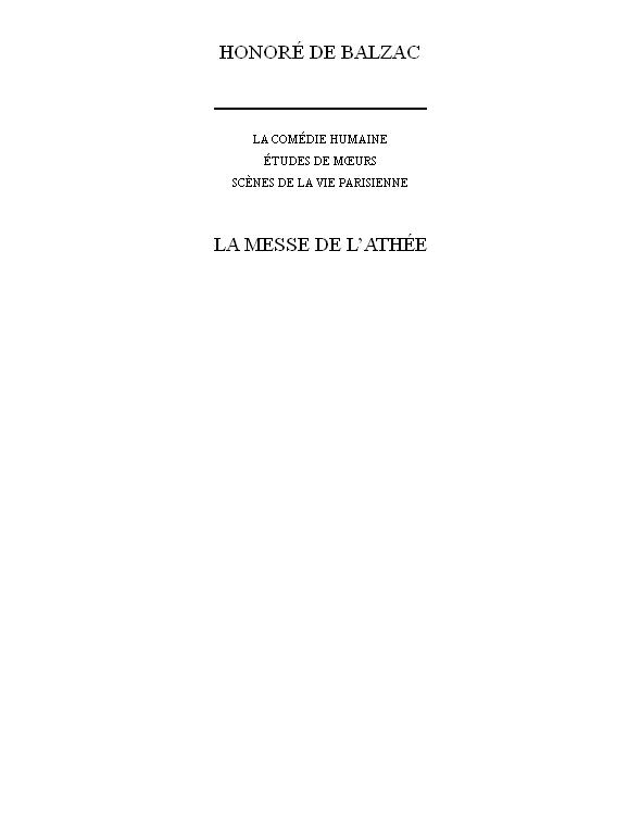 La messe de l’athée