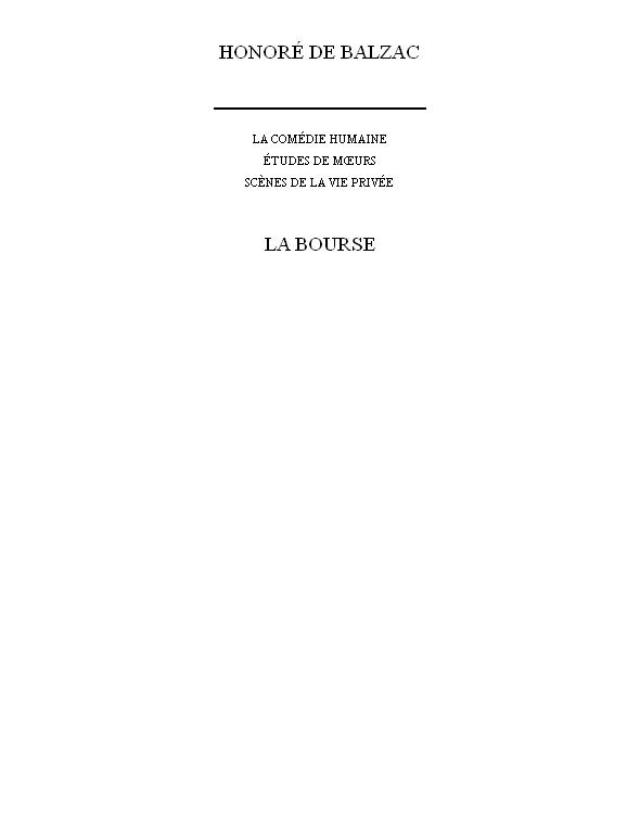 La bourse
