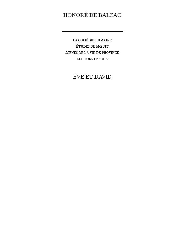 Ève et David