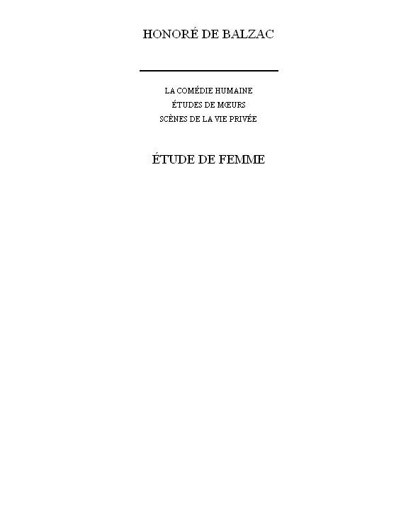 Étude de femme