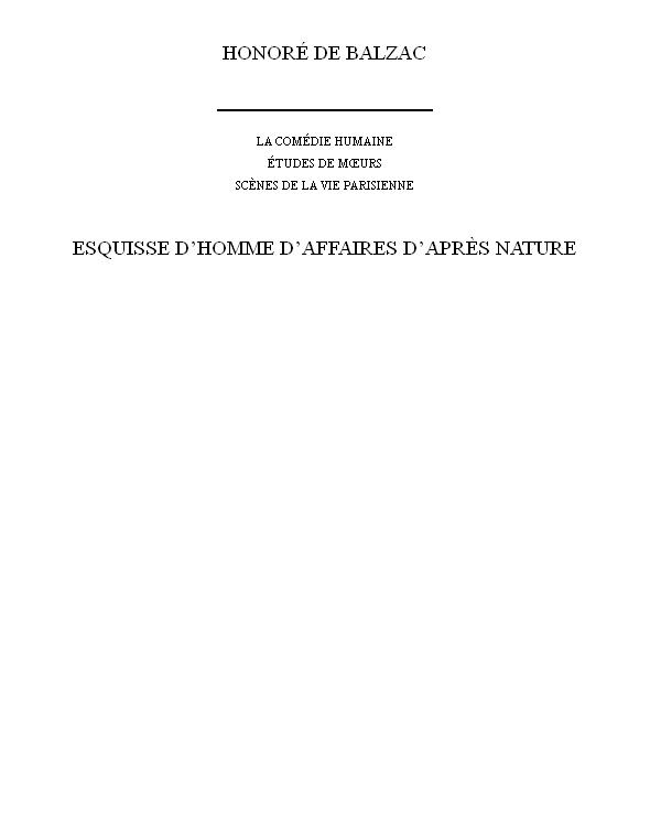 Esquisse d’homme d’affaires d’après nature