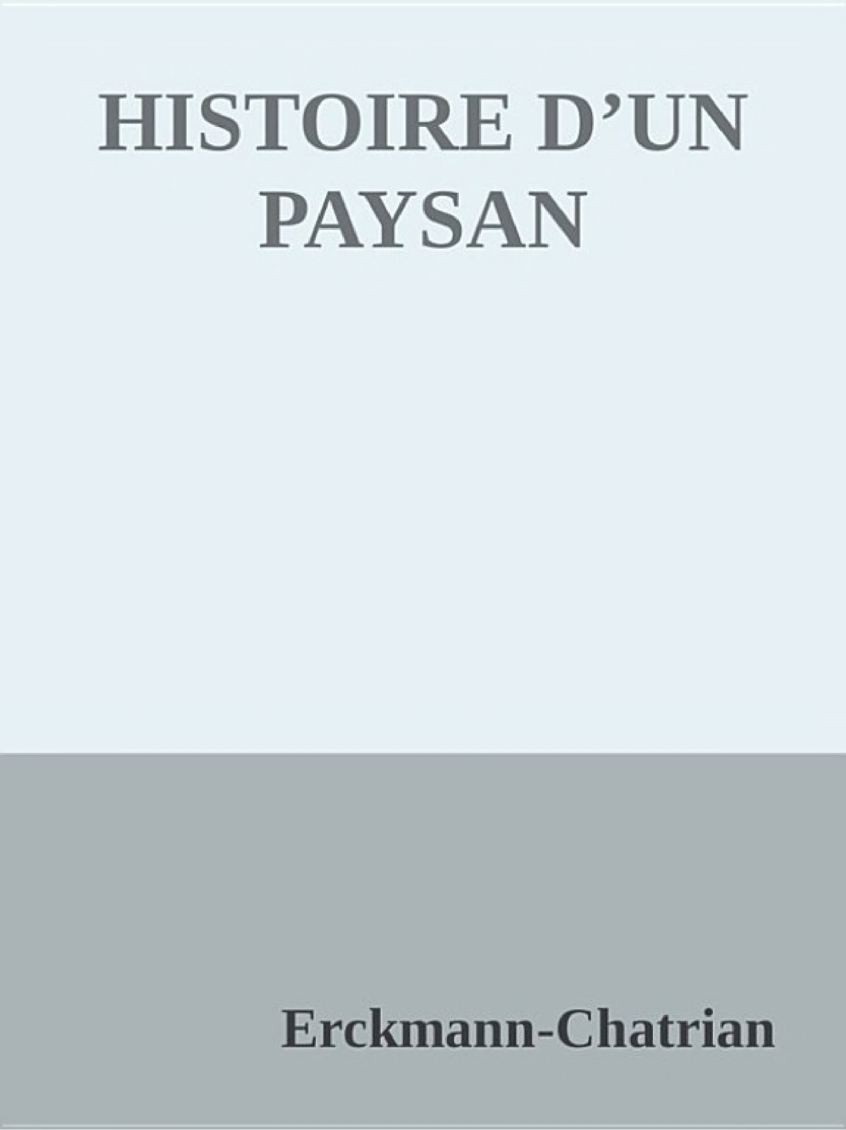 Histoire d'un paysan