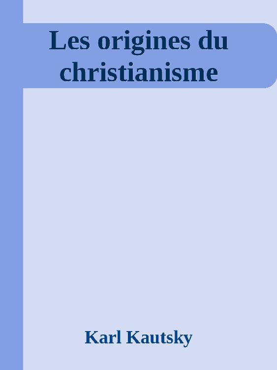 Les origines du christianisme