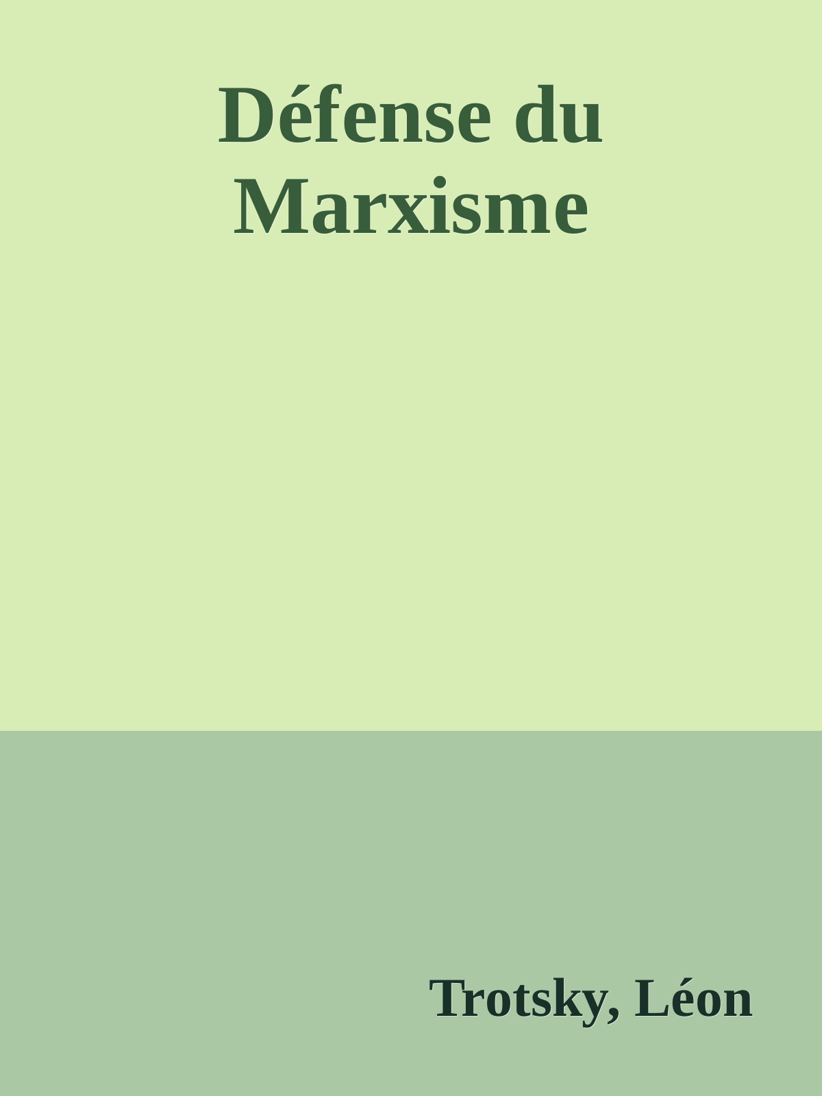 Défense du Marxisme