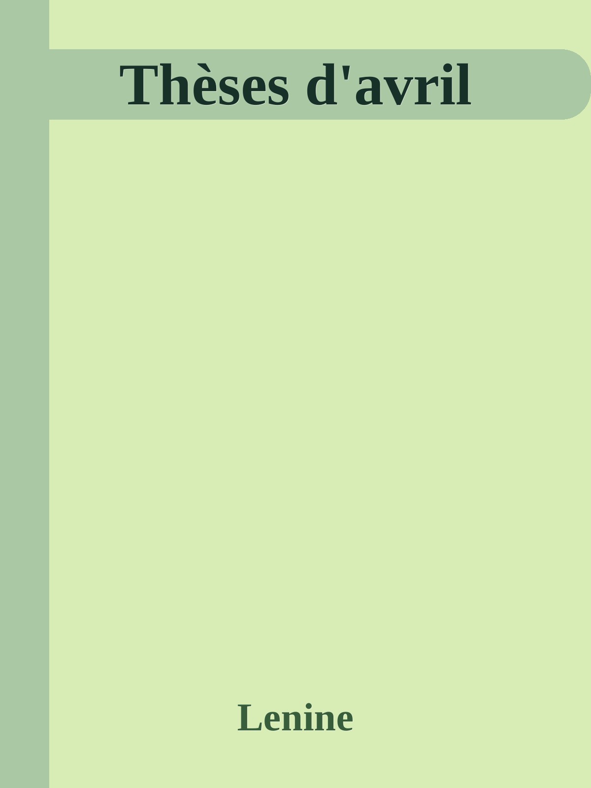 Thèses d'avril