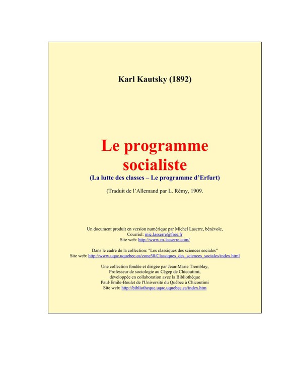 Le programme socialiste