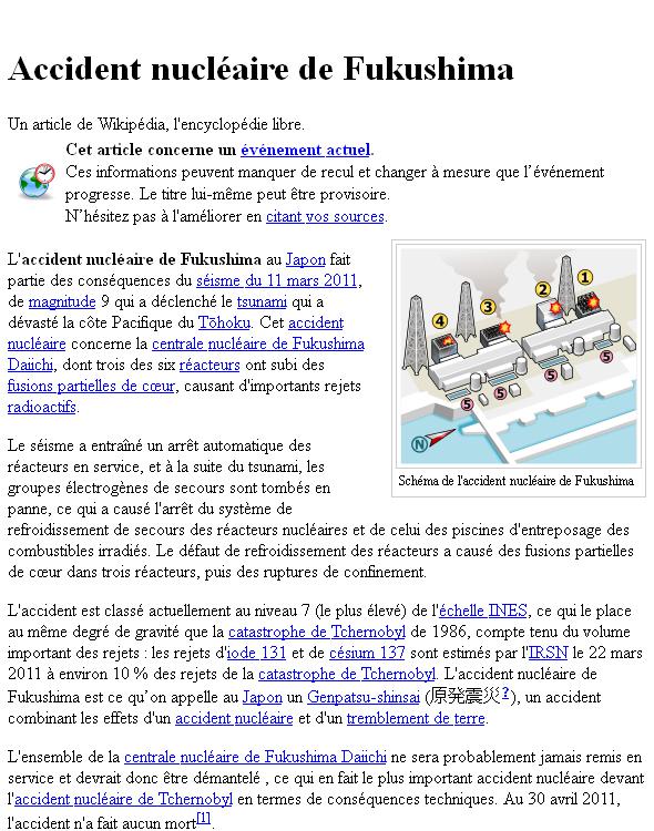 Accident nucléaire de Fukushima