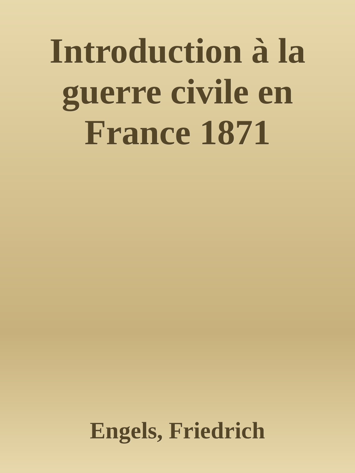 Introduction à la guerre civile en France 1871